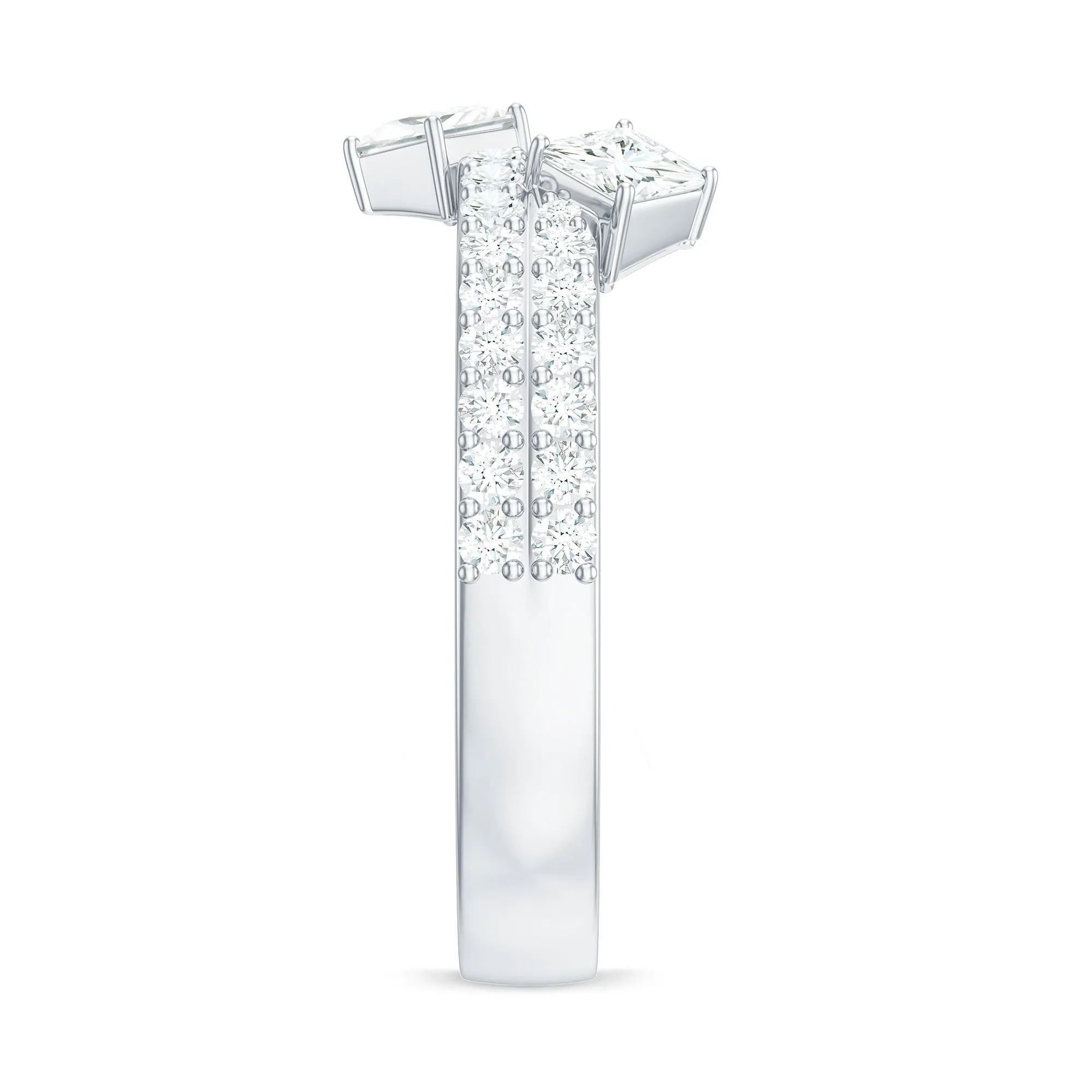 1.50 CT Designer Zircon Band Ring in Prong Setting