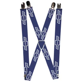 1965 Chevrolet Bowtie Blue & White - Suspenders - 1.0"