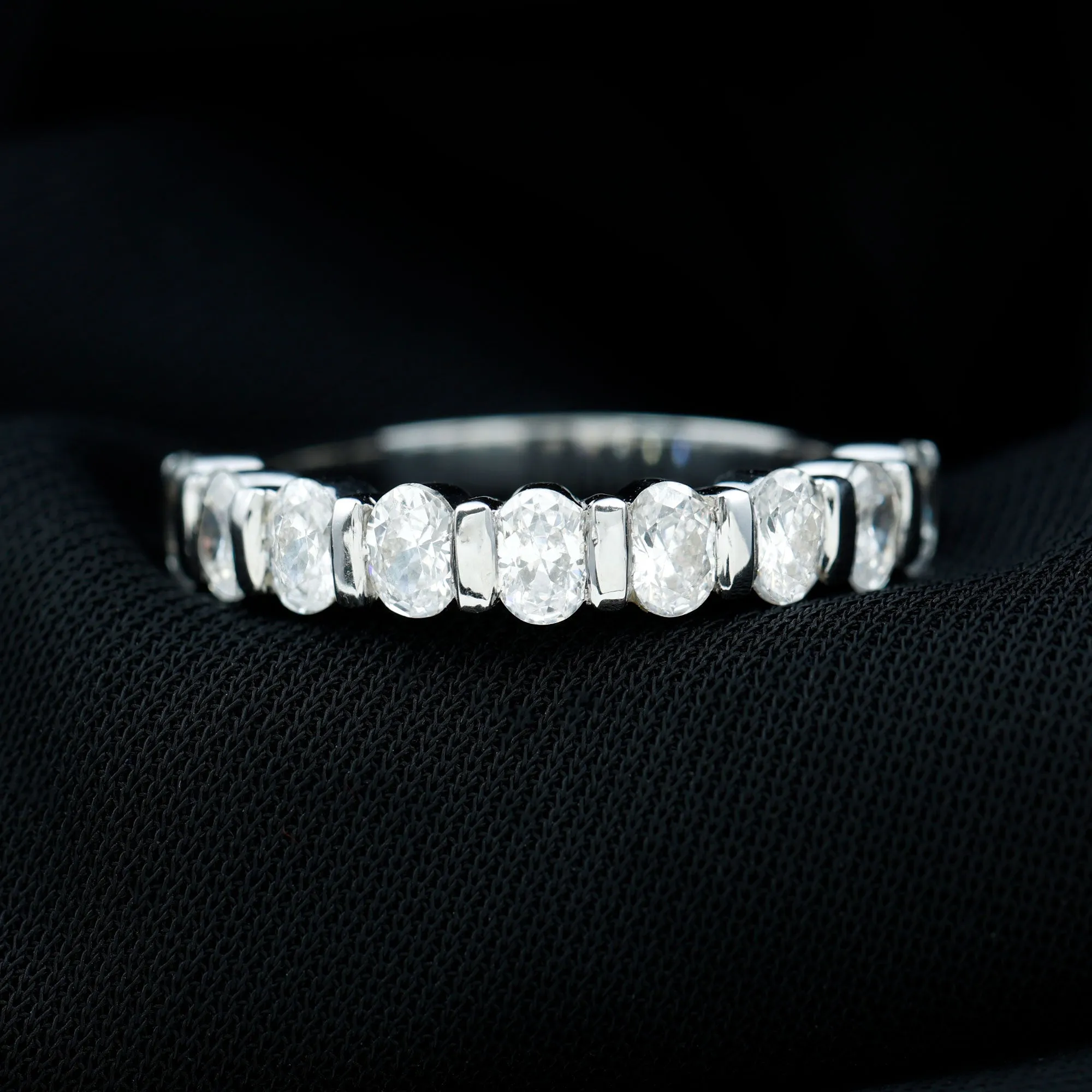 2 CT Zircon Half Eternity Ring