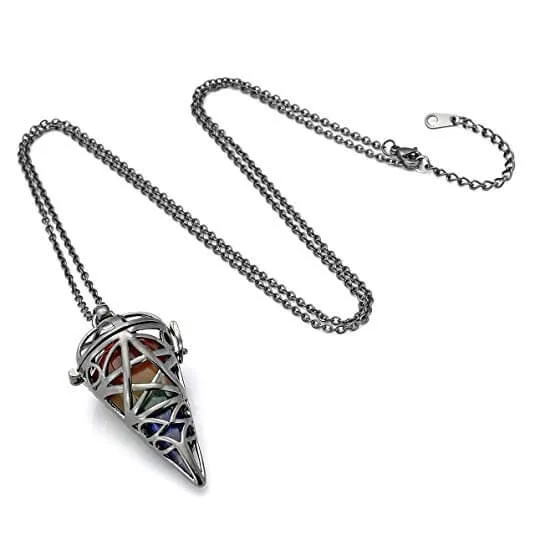 7 Chakra Crystal Locket Necklace | Jovivi