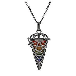 7 Chakra Crystal Locket Necklace | Jovivi