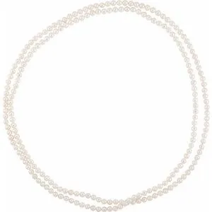 8-9 mm Cultured White Freshwater Pearl 72" Strand