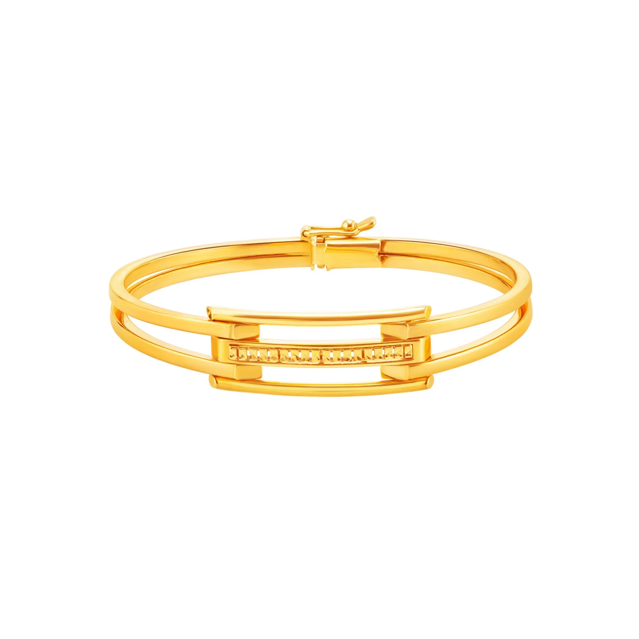 916 Gold Modernista Bangle