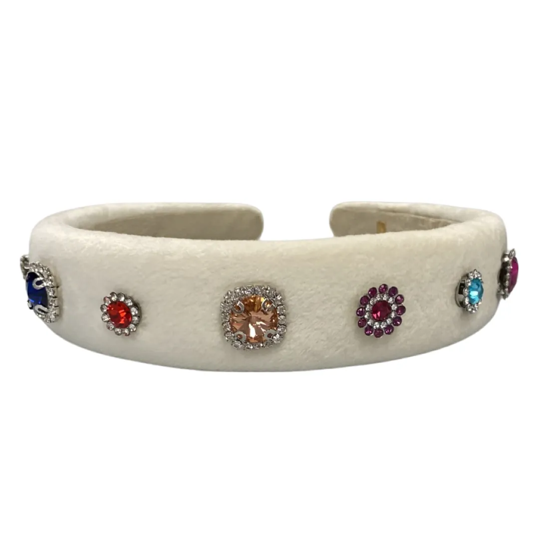 Bari Lynn Velvet Headband with Jewels - 3 Colors