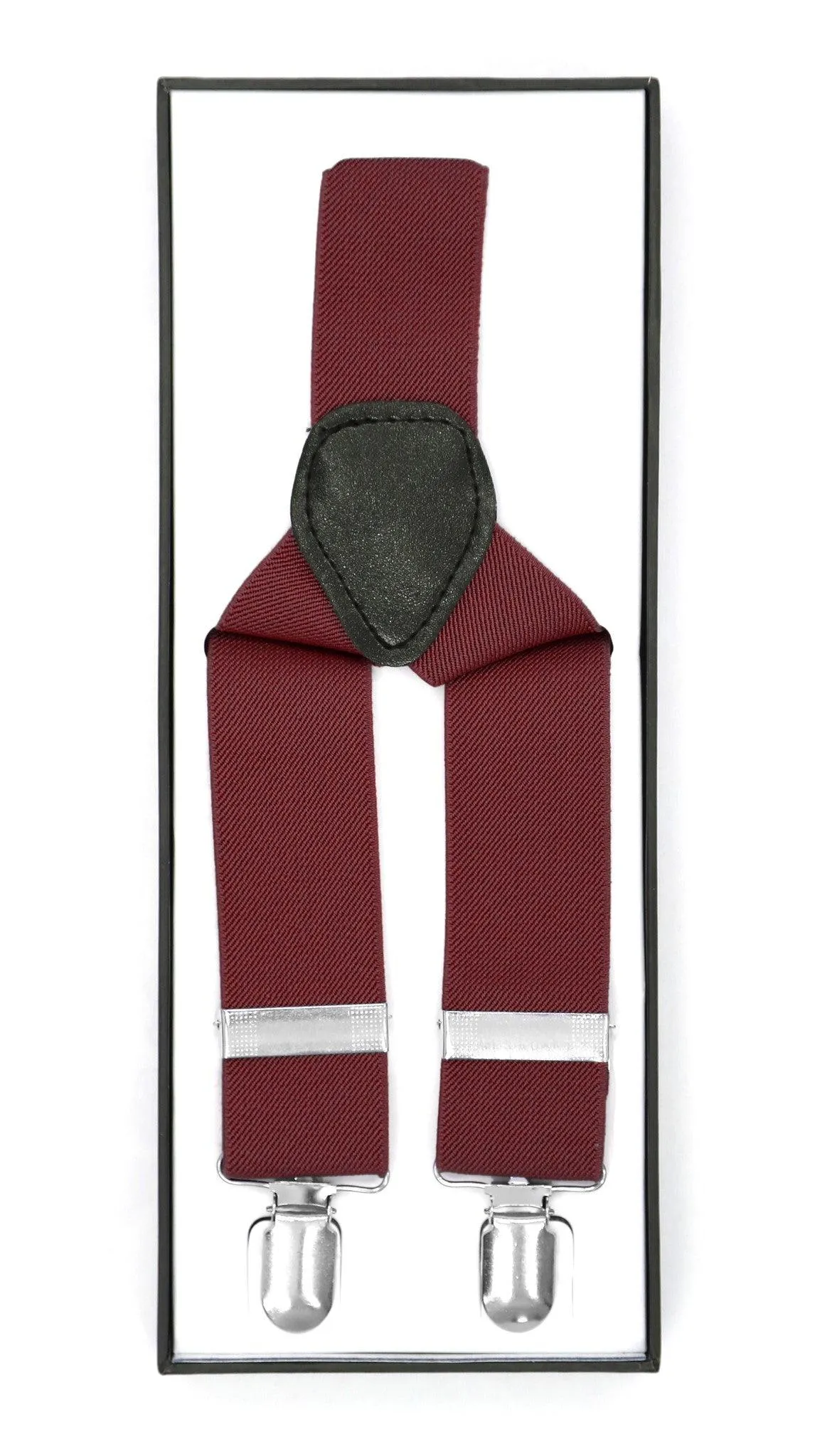 Burgundy Vintage Style Unisex Suspenders