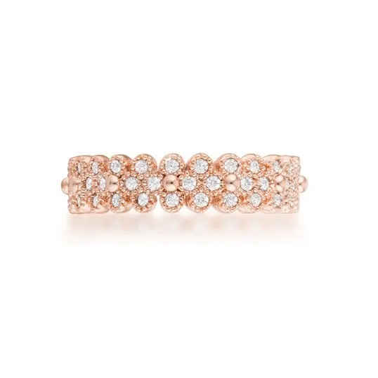 Clara Bohemian CZ Rose Gold Eternity Ring | 1ct