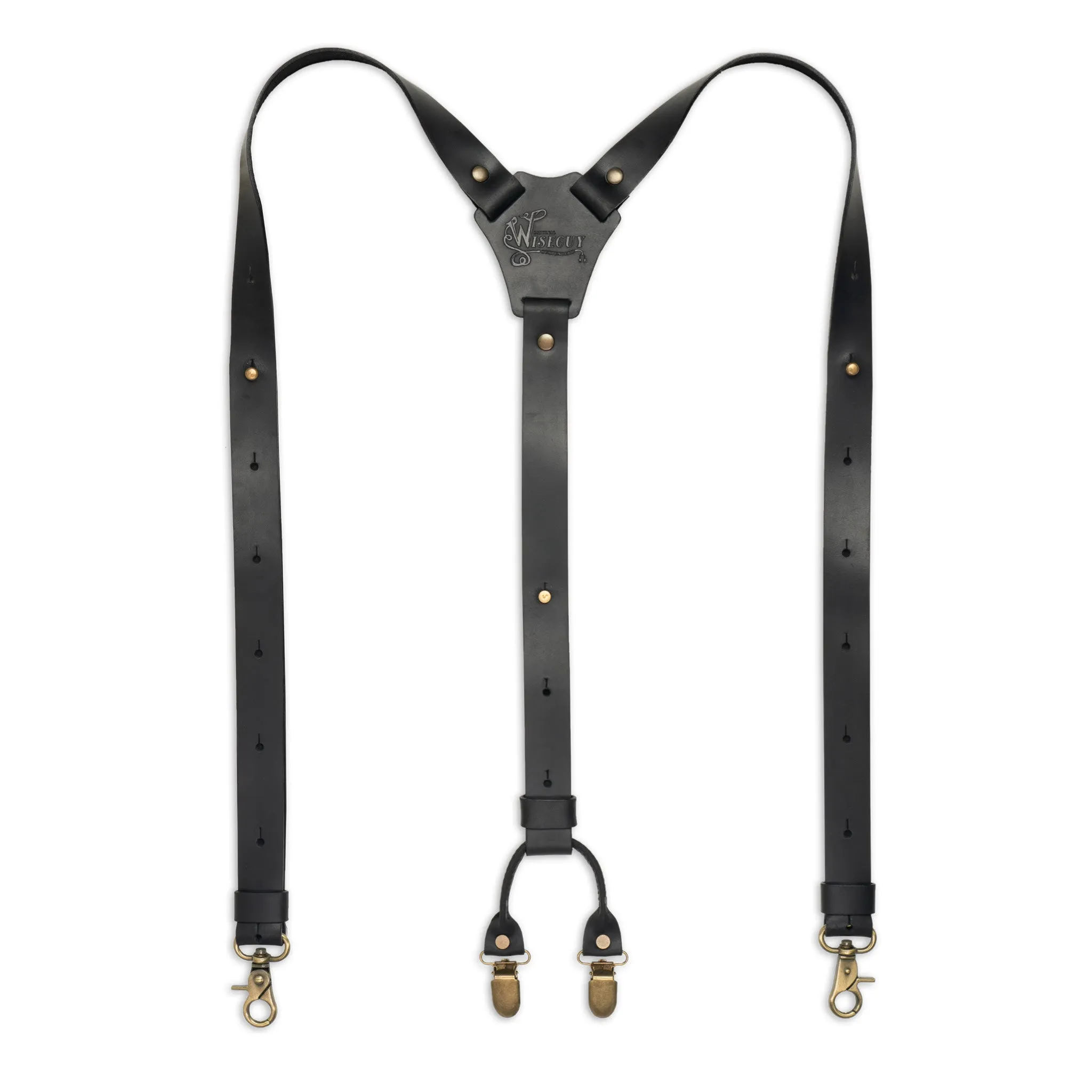 Crazy Horse Black Slim Suspenders No. L2010