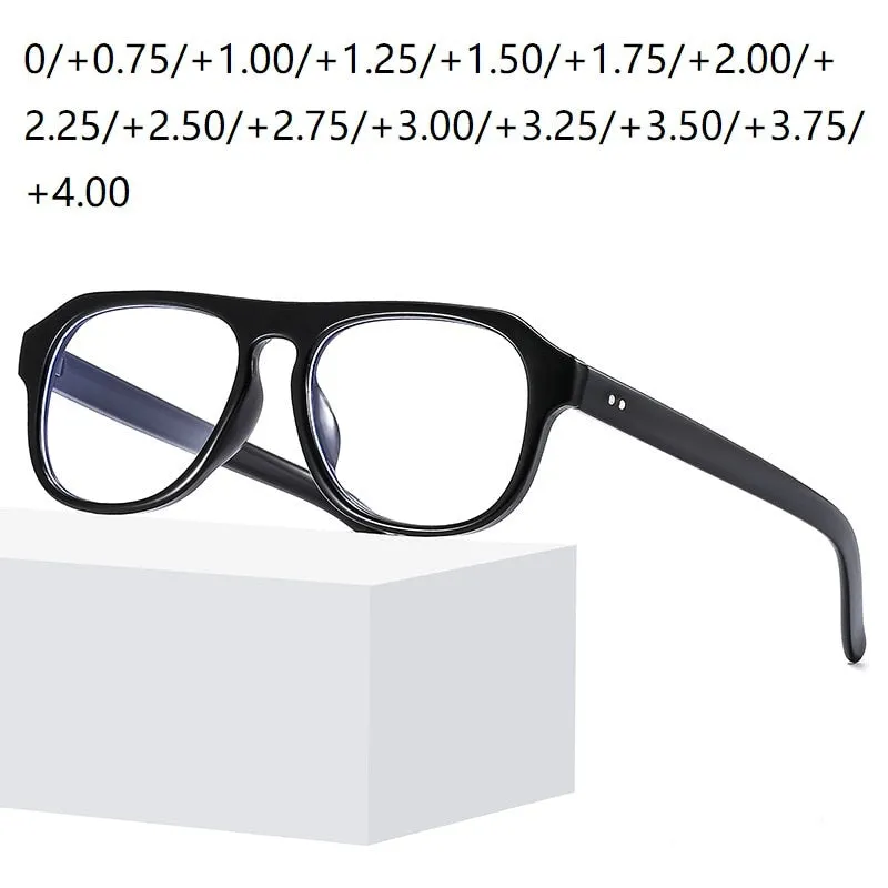 Cubojue Unisex Full Rim Square Tr 90 Titanium Reading Glasses Zn3529