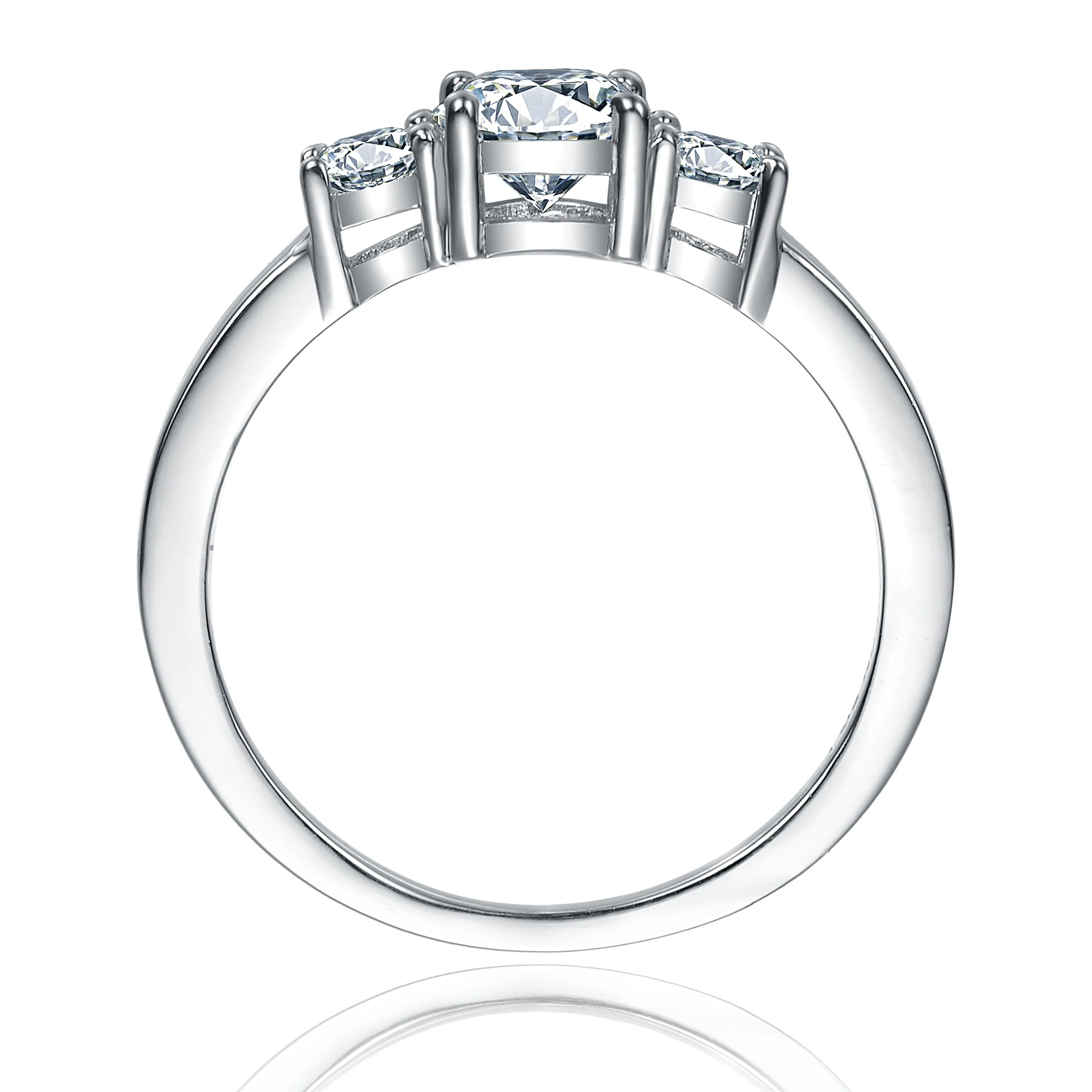 Gabrielle Three-Stone Engagement  Ring