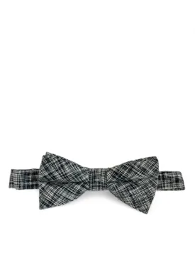 Grey Cotton/Linen Bow Tie by Paul Malone