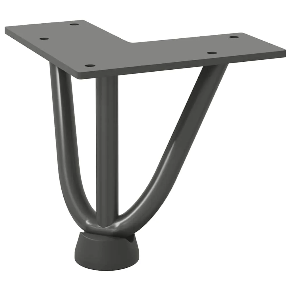 Hairpin Table Legs 4 pcs Anthracite 10 cm Solid Steel