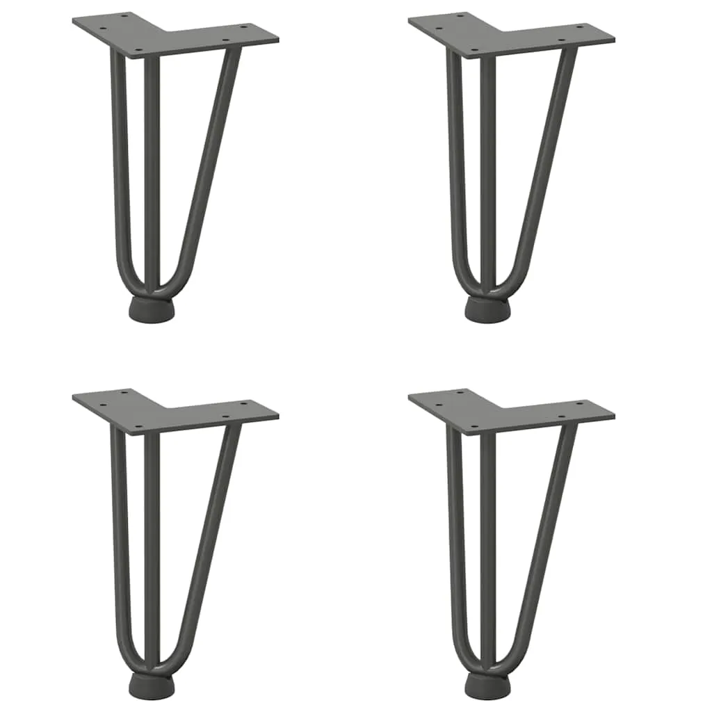 Hairpin Table Legs 4 pcs Anthracite 20 cm Solid Steel