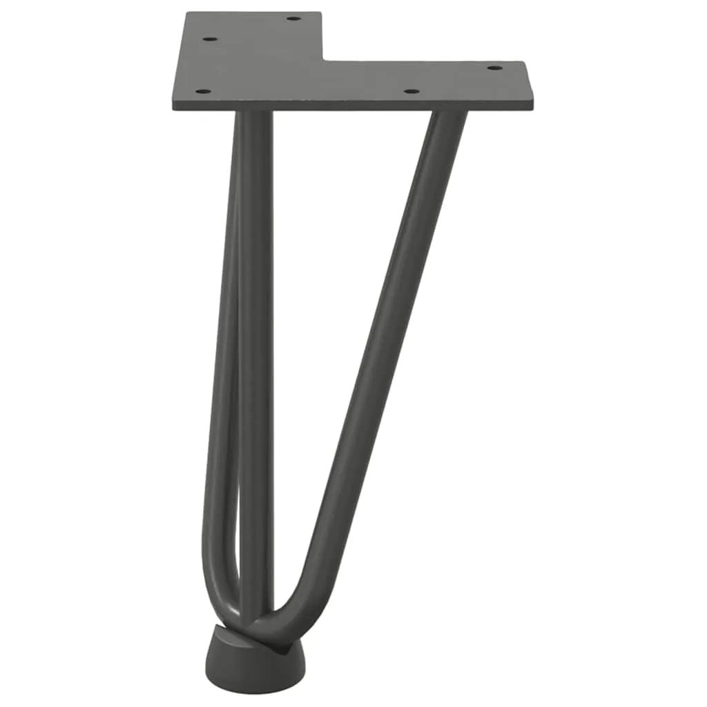 Hairpin Table Legs 4 pcs Anthracite 20 cm Solid Steel