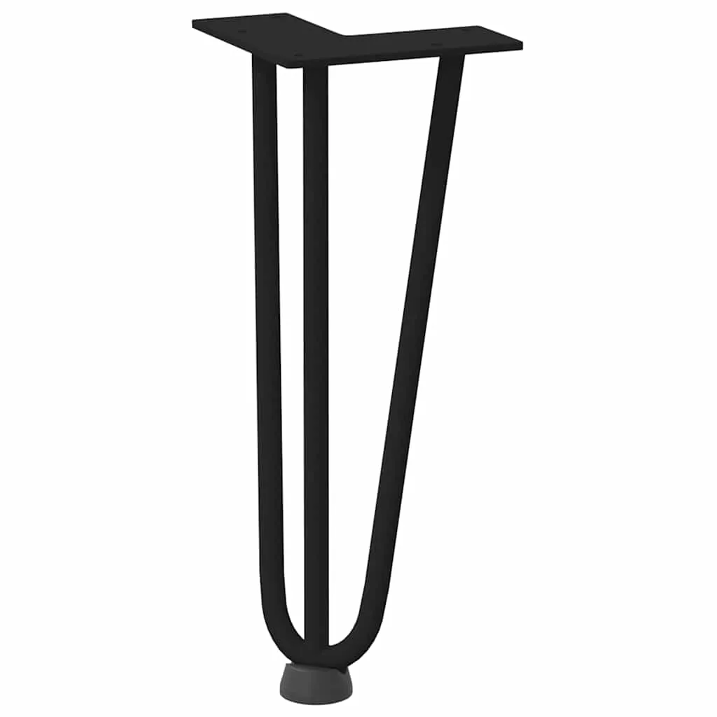 Hairpin Table Legs 4 pcs Black 30 cm Solid Steel