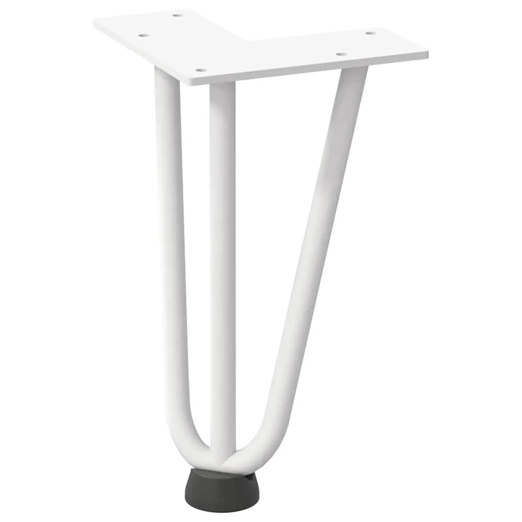 Hairpin Table Legs 4 pcs White 20 cm Solid Steel