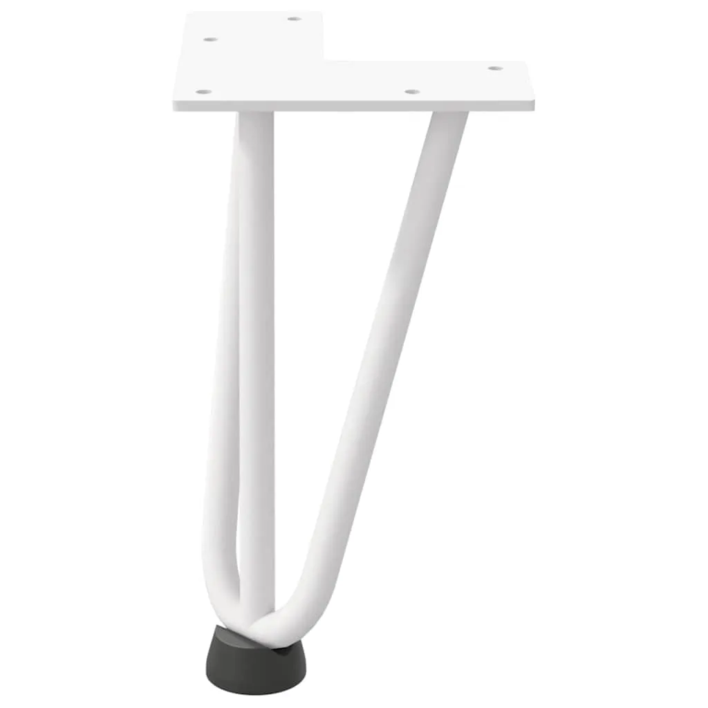 Hairpin Table Legs 4 pcs White 20 cm Solid Steel