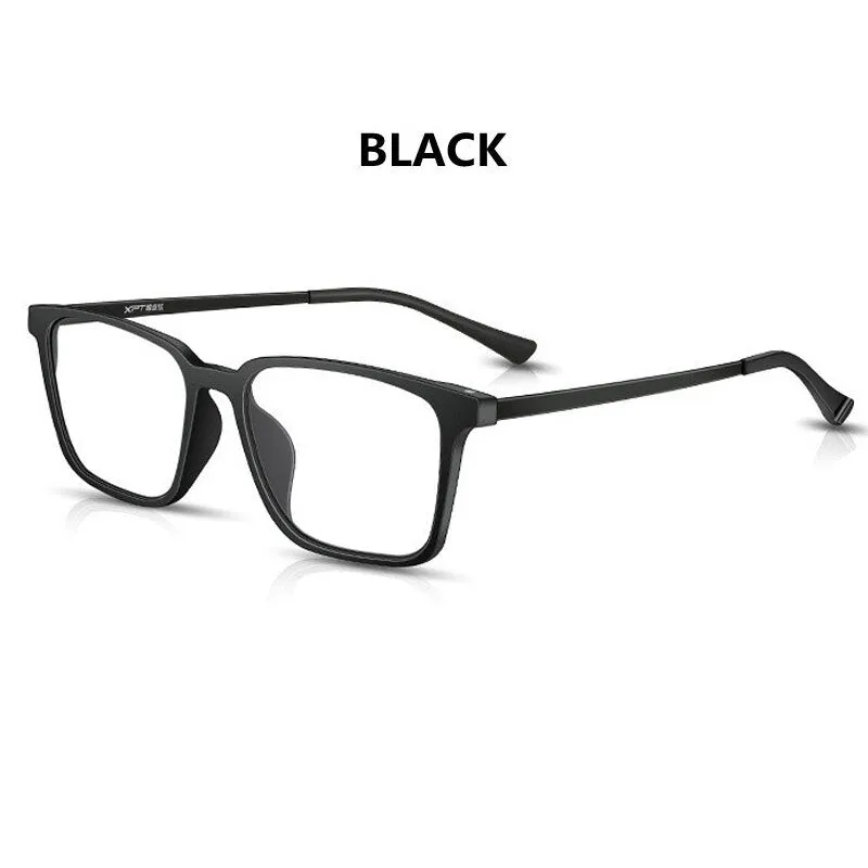 Handoer Unisex Full Rim Square Tr 90 Titanium Hyperopic  350 to  600 Photochromic Reading Glasses 9822-1