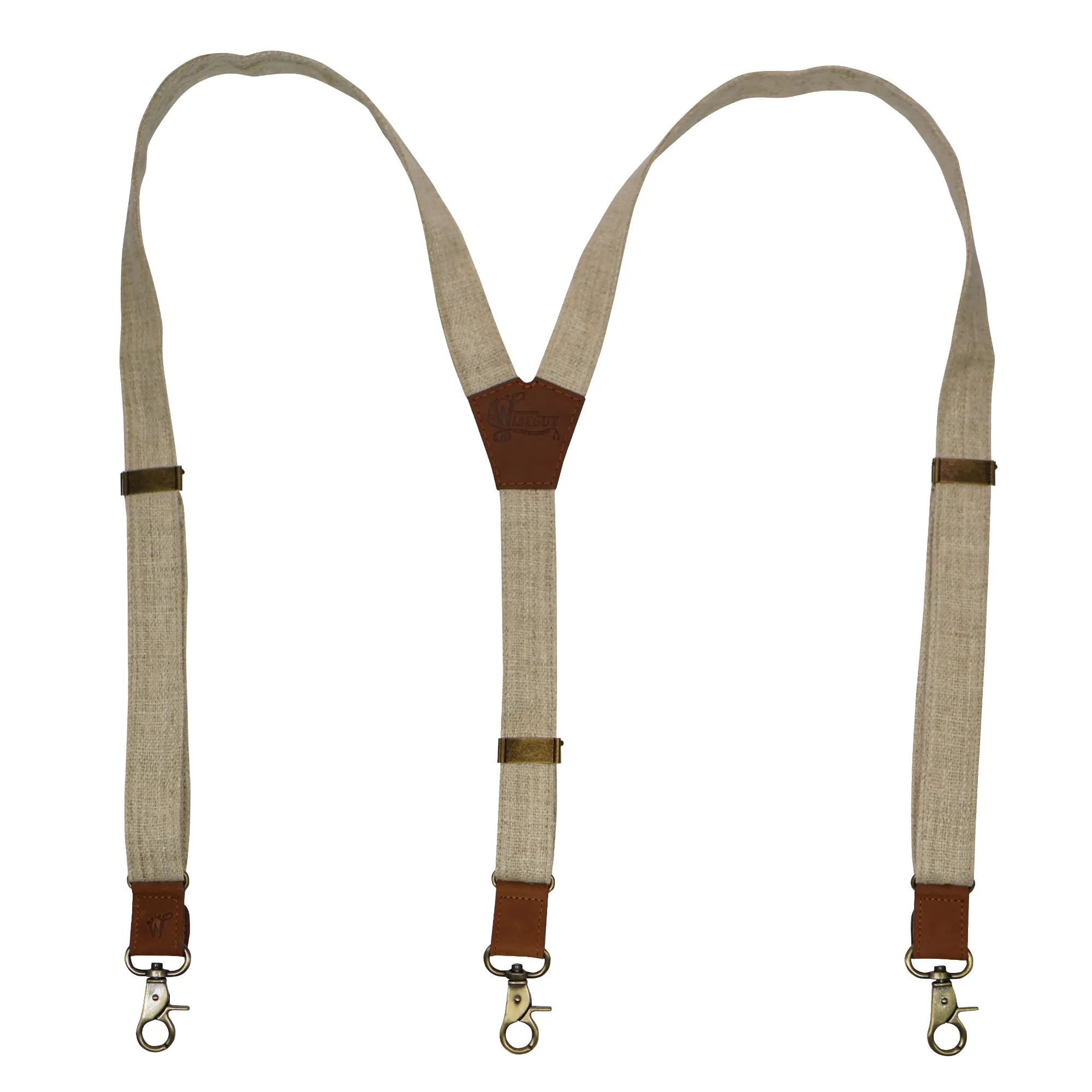 Hemp The Scribe Beige Slim Suspenders No. G7413