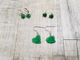 Jade Heart Earrings