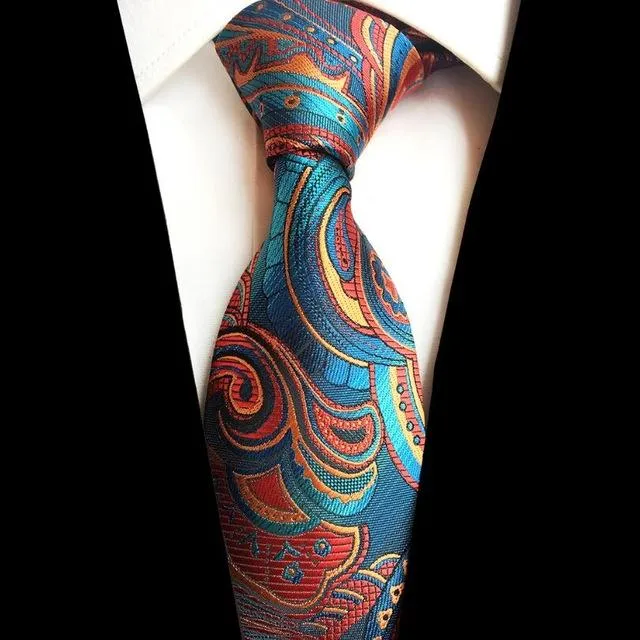 Luxury Paisley Woven Silk Ties - 8 Designs