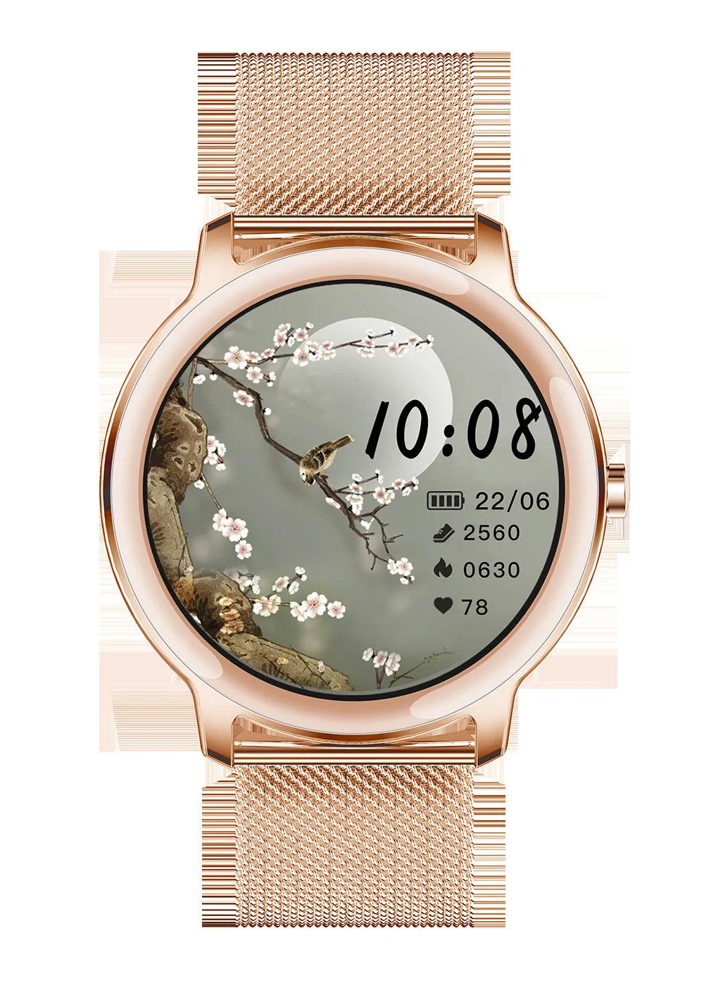 Popular R18 ladies smart watch full touch 1.09 inch screen ultra-thin body dial download bluetooth 5.0