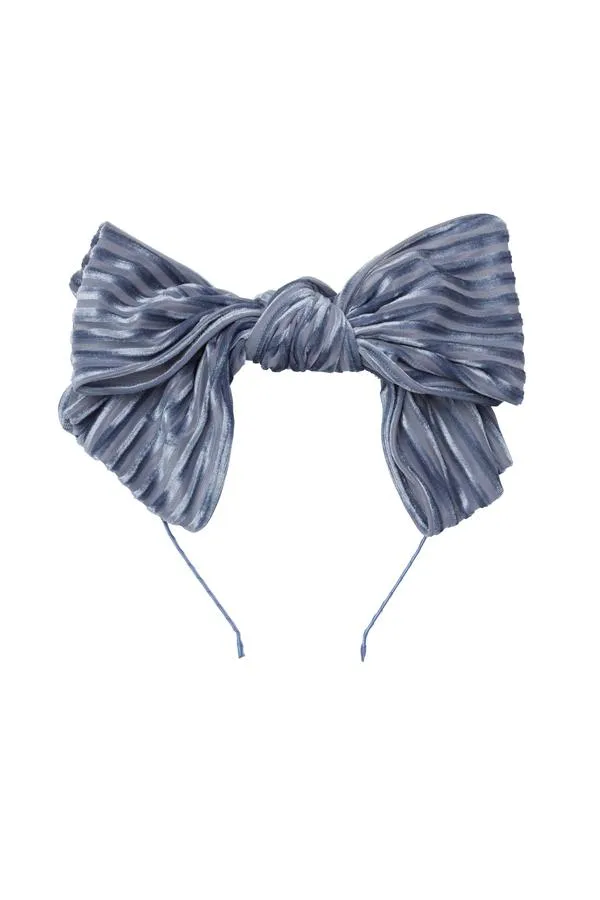 PROJECT 6 FLOPPY VELVET STRIPE HEADBAND - BLUE