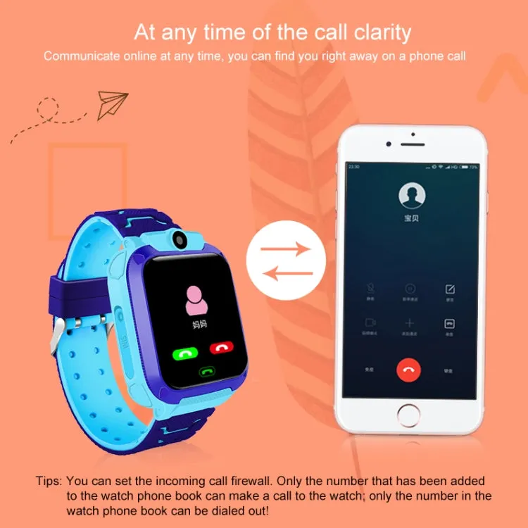 Q120 1.44 inch Color Screen Smartwatch for Children IP67 Waterproof, Support LBS Positioning / Two-way Dialing / One-key First-aid / Voice Monitoring / Setracker APP(Blue)