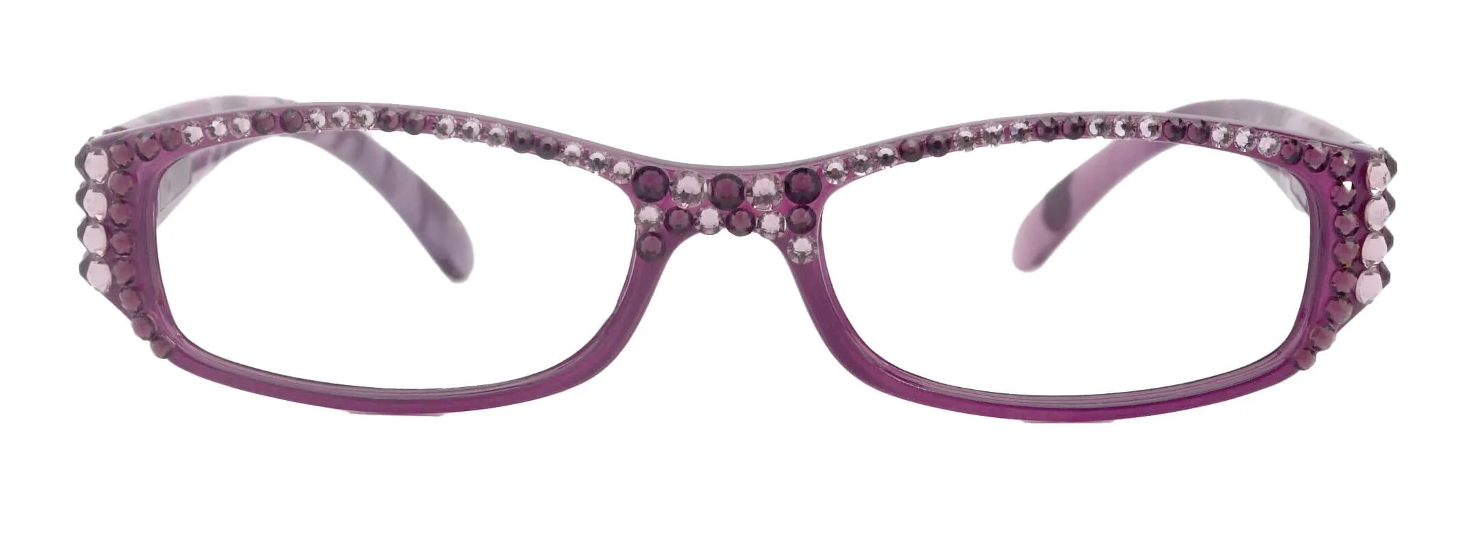 Rosie Bling Reading Glasses Women W (Ligth Amethyst n Amethyst) Genuine European Crystals (Purple) NY Fifth Avenue