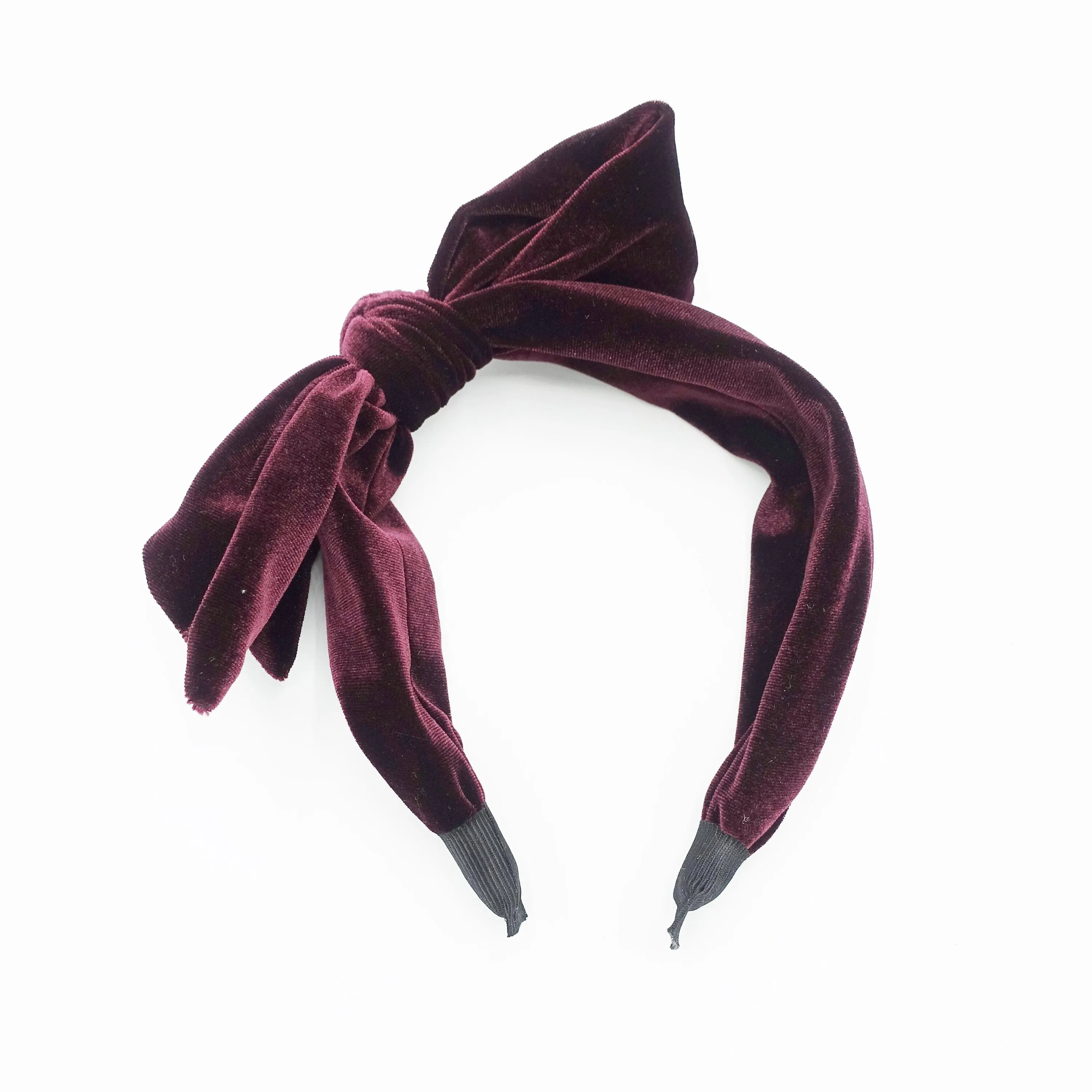 velvet bow knotted headband basic Fall Winter hairband for women