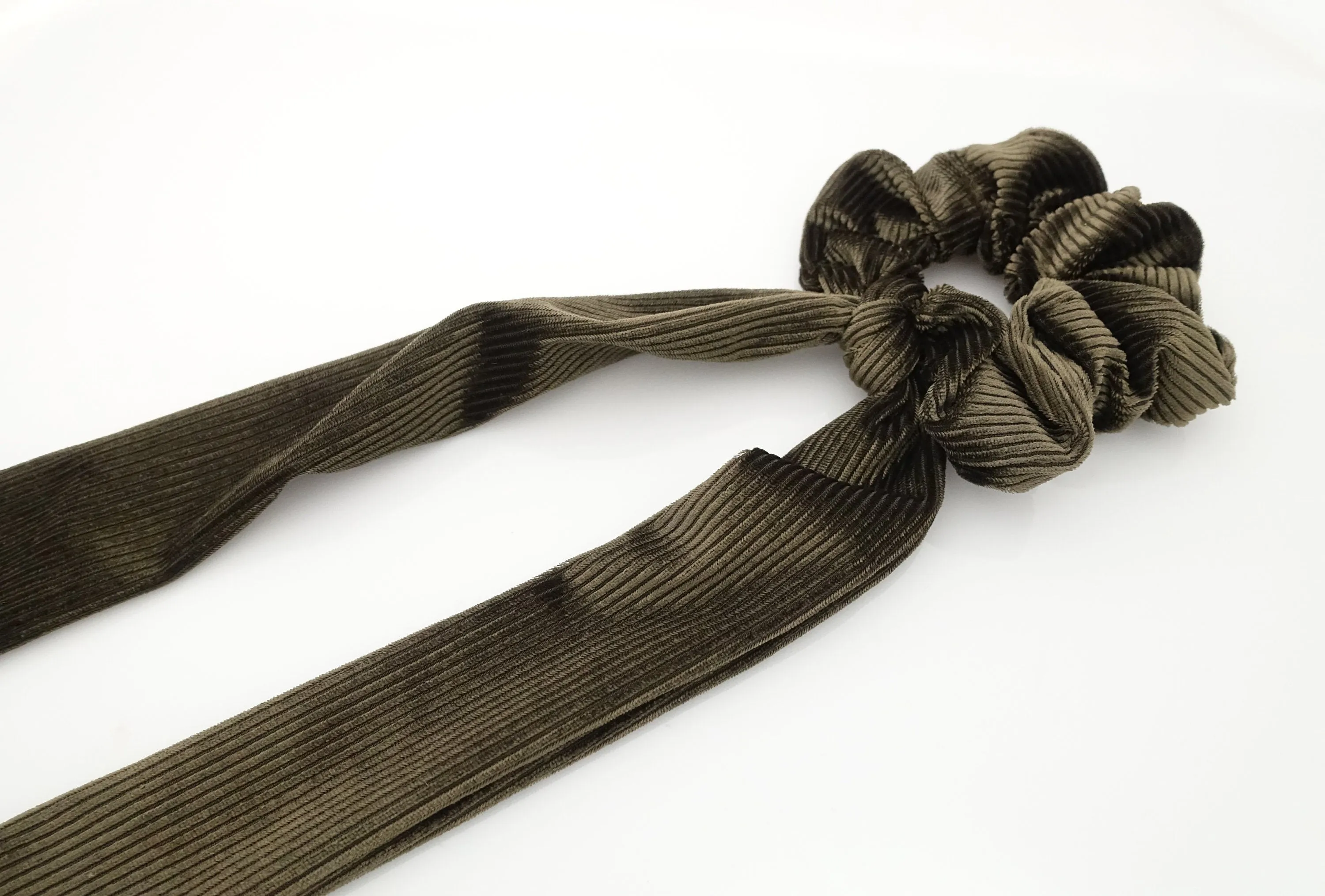 velvet stripe long tail bow knot scrunchies women hair elastic tie scrunchie accessory