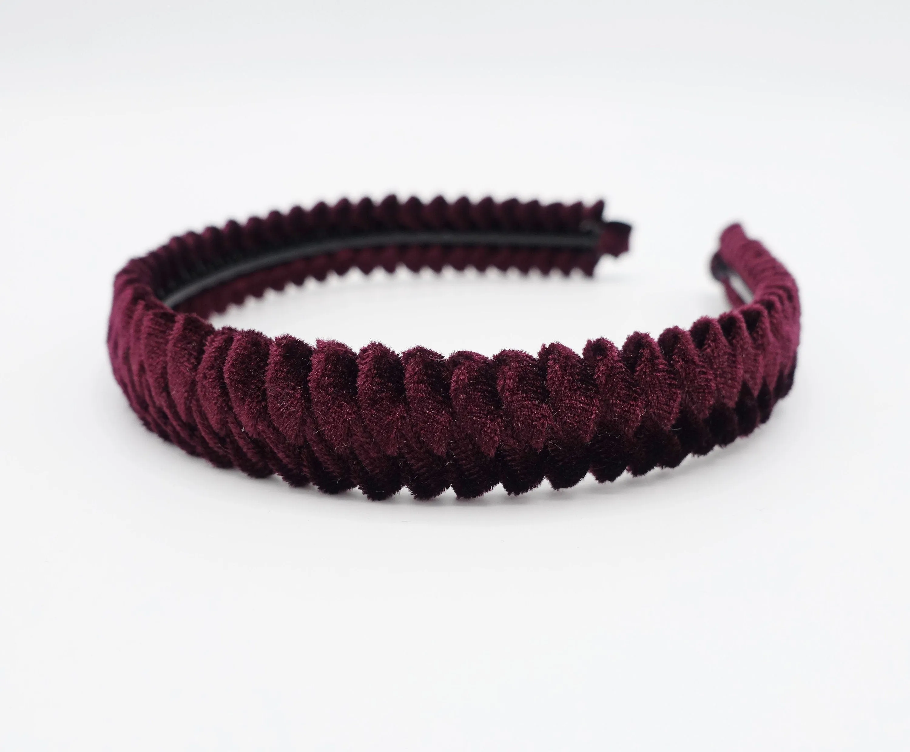 velvet wrapped headband saw pattern hairband women hair accessory