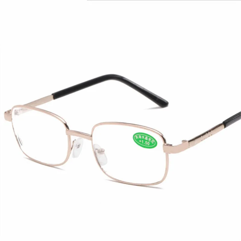 Yooske Unisex Full Rim Square Alloy Reading Glasses 7247