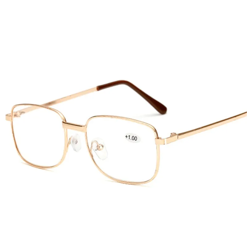 Yooske Unisex Full Rim Square Alloy Reading Glasses 7247